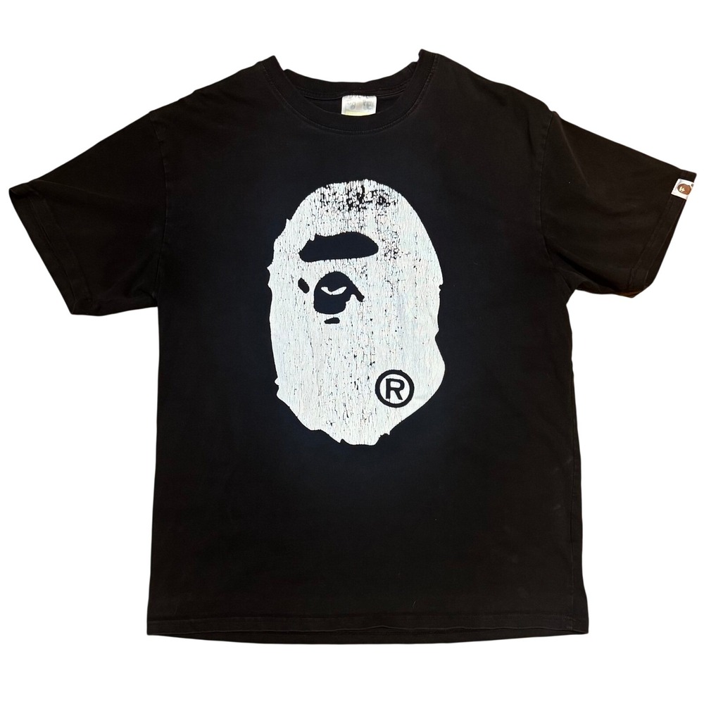 BAPE Big Ape Head T-Shirt Black White | A Bathing Ape Mens XL Black